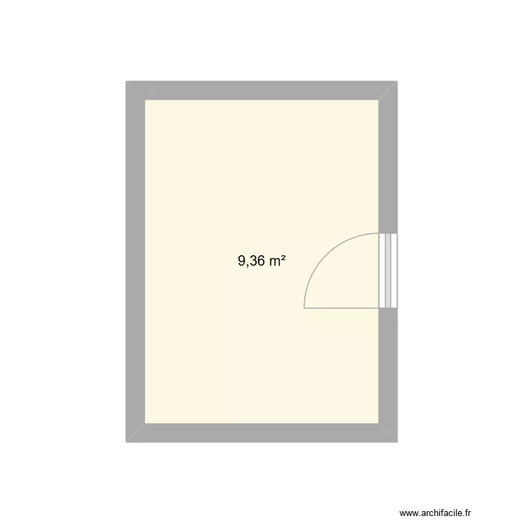 sauna. Plan de 1 pièce et 9 m²