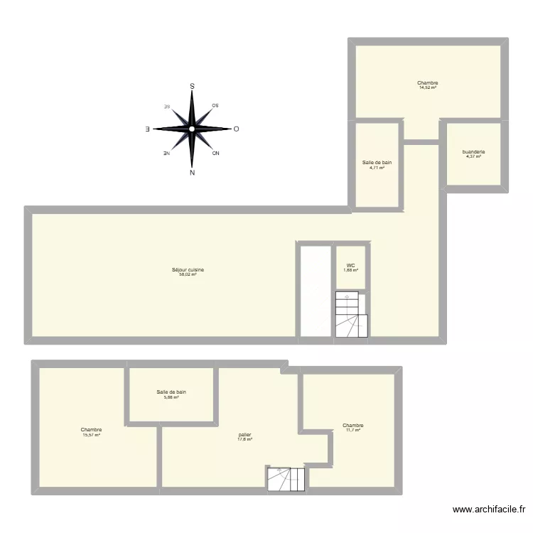 351 GIVERS. Plan de 11  et 139 m²