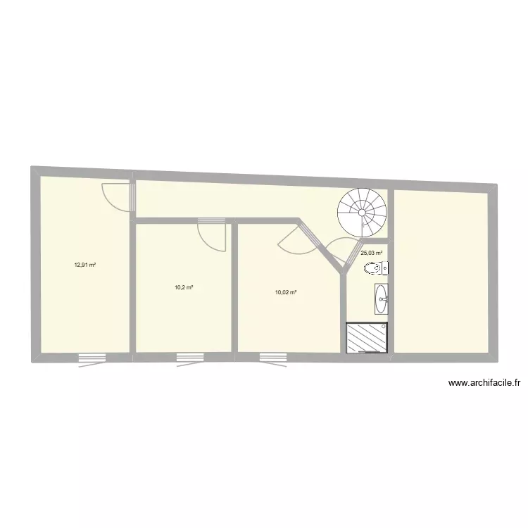 LES SALCES ETAGE. Plan de 4 Pièces et 58 m² LES SALCES ETAGE. Plan de 4 Pièces et 58 m²