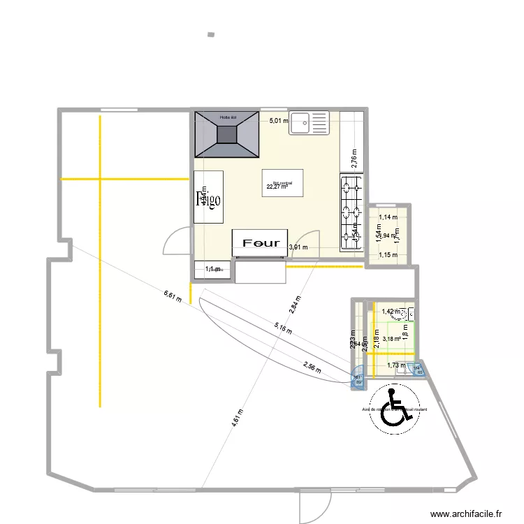 ERP bis. Plan de 4 Pièces et 28 m² ERP bis. Plan de 4 Pièces et 28 m²