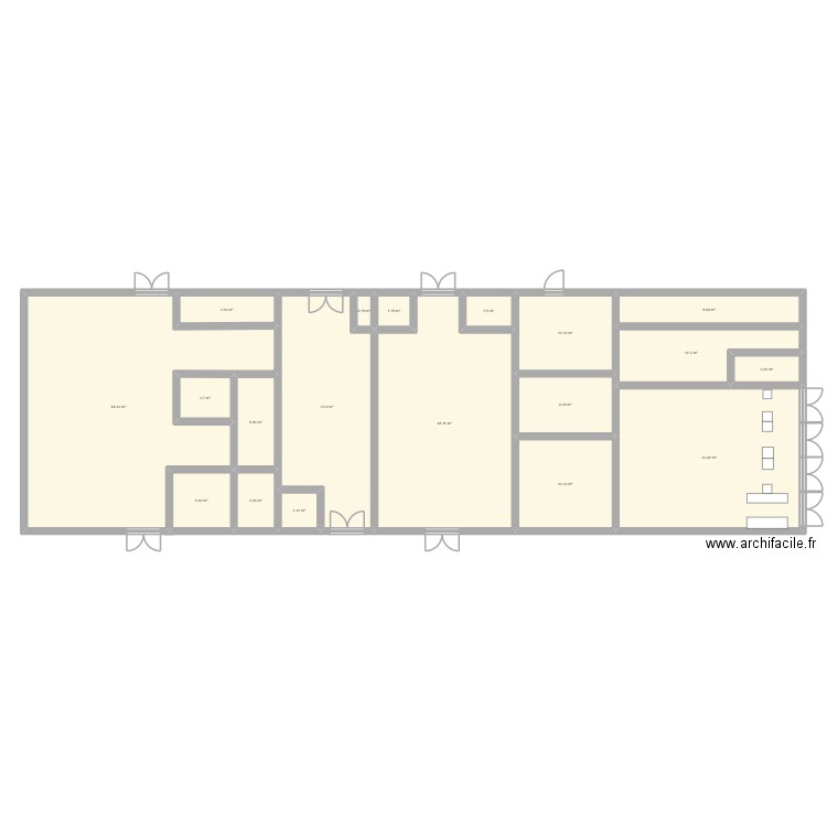 conccession renault. Plan de 19 pièces et 284 m2