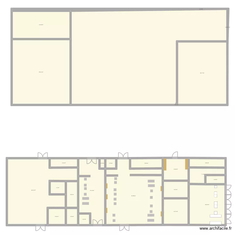 conccession renault. Plan de 25  et 465 m²
