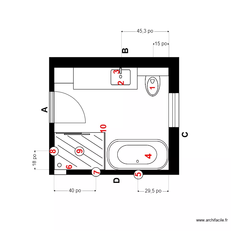 letourneau plomberie. Plan de 