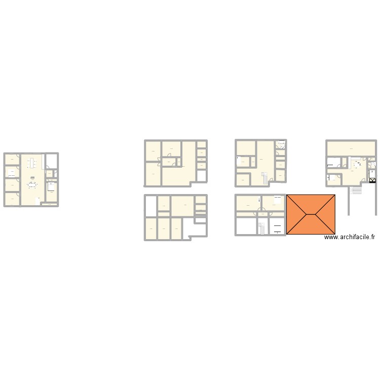 maison. Plan de 38 pièces et 644 m2