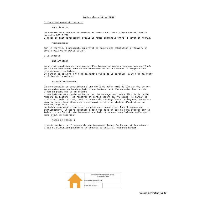 pc 04 nd. Plan de 0 pièce et 0 m2