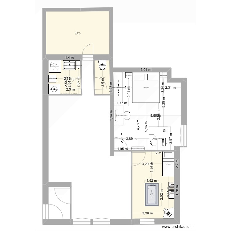 Appartement 1. Plan de 4 pièces et 86 m2