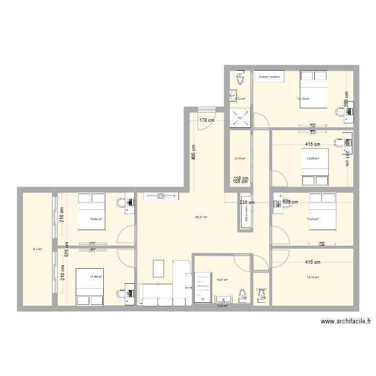 MUR PORTEUR LES IBIS 2EME. Plan de 0 pièce et 0 m2