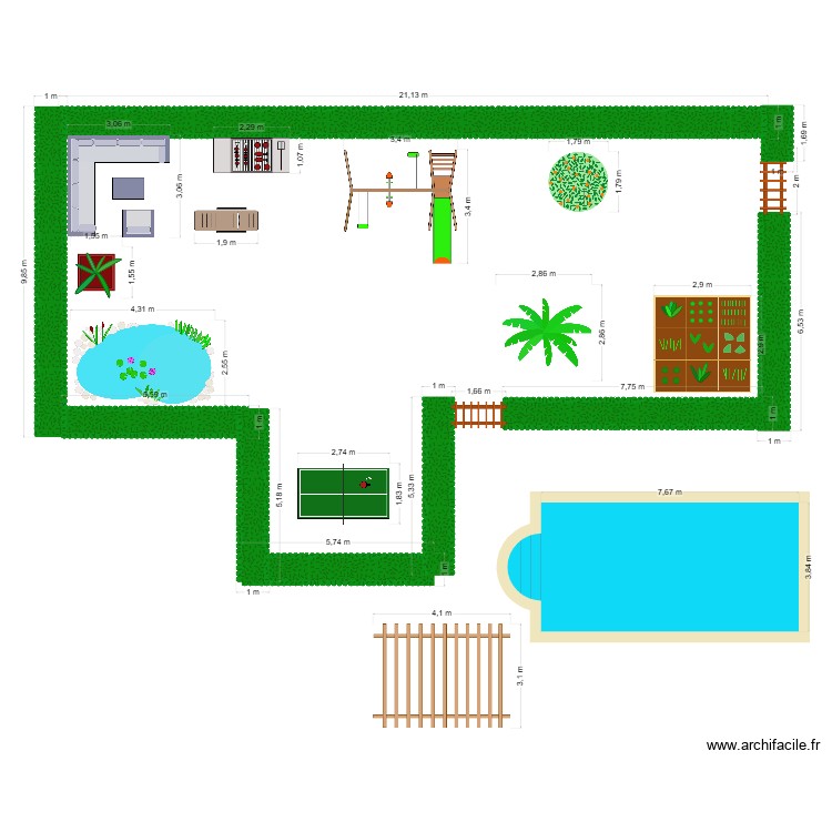 jardin. Plan de 0 pièce et 0 m2 jardin. Plan de 0 pièce et 0 m2