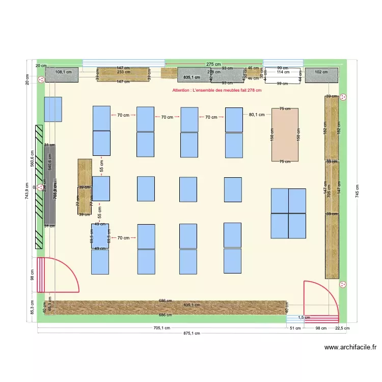 Classe Madame Mimi P2a. Plan de 1 Pièce et 59 m² Classe Madame Mimi P2a. Plan de 1 Pièce et 59 m²