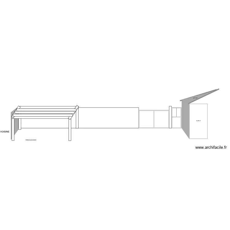 FACADE SUD. Plan de FACADE SUD. Plan de