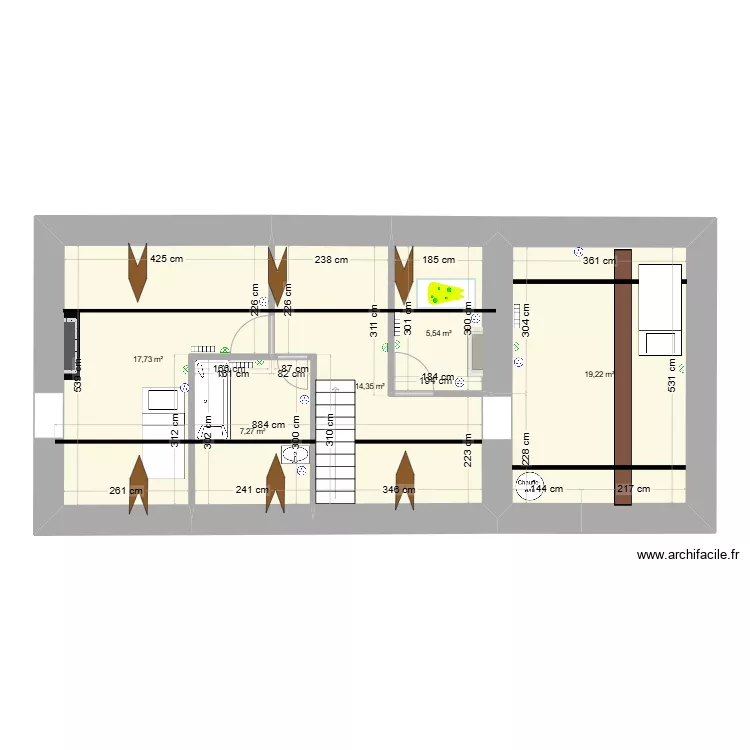 combles solution 2. Plan de 