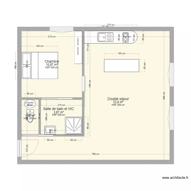 Appart Lunel. Plan de 