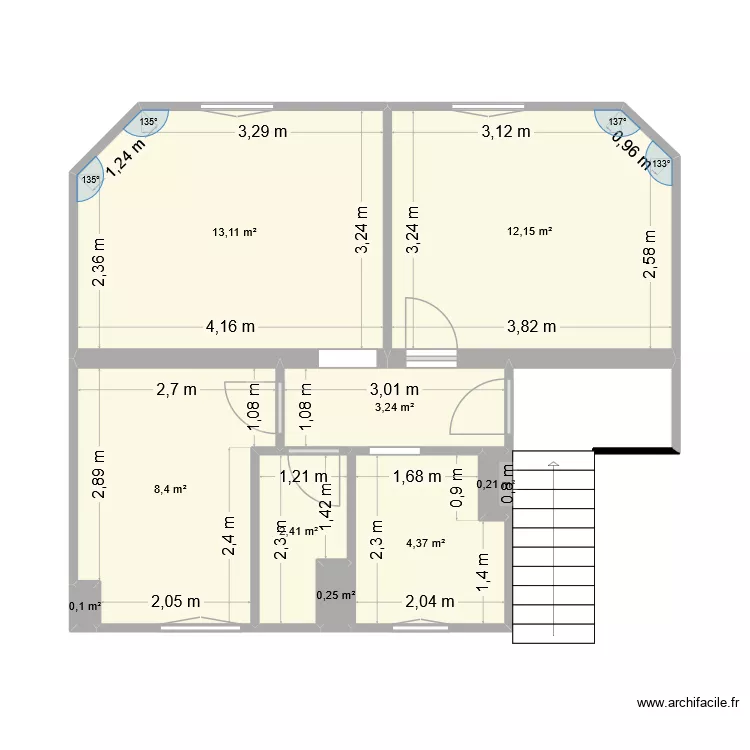 maison1'. Plan de 