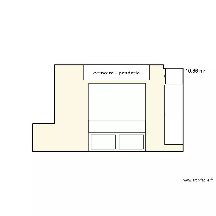 Chambre. Plan de 