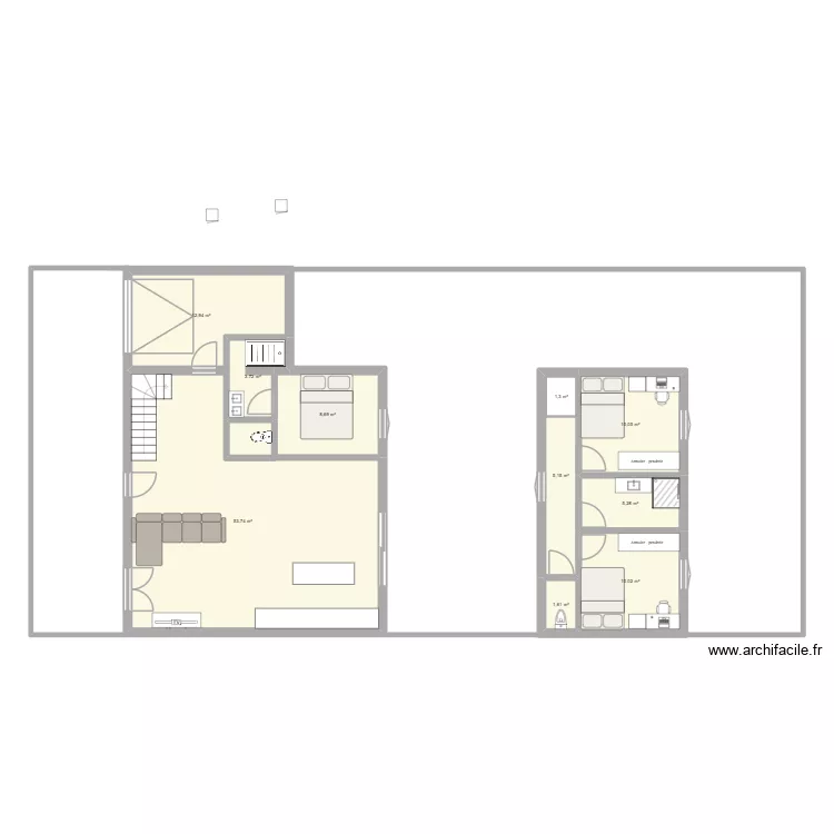 Maison1. Plan de 10 Pièces et 114 m² Maison1. Plan de 10 Pièces et 114 m²