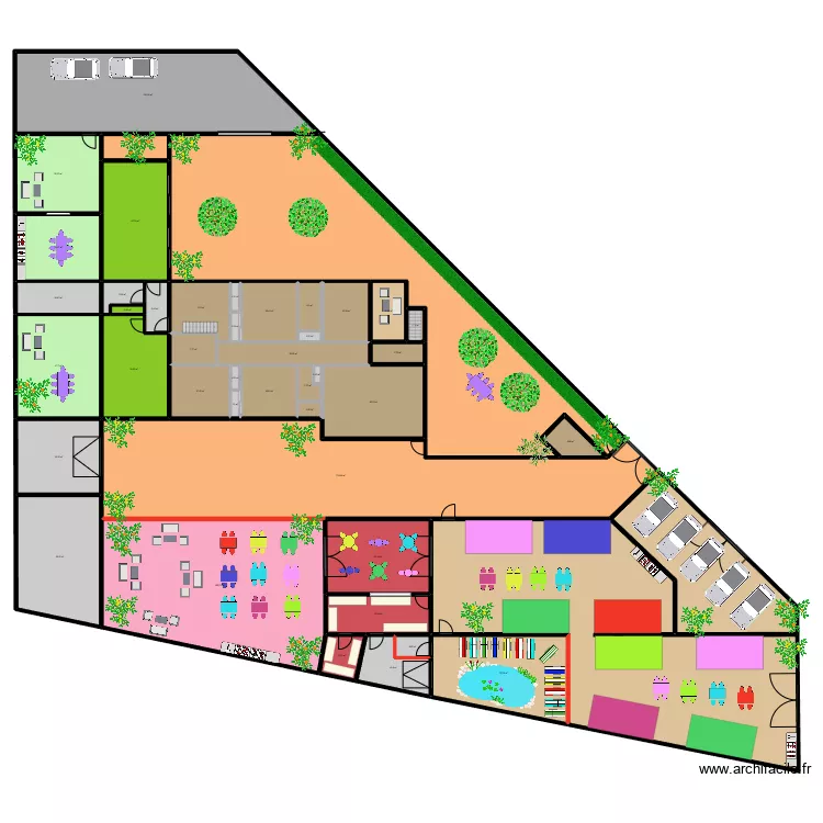 RESTO NORD + CAMPING TINY SUD 0711. Plan de 