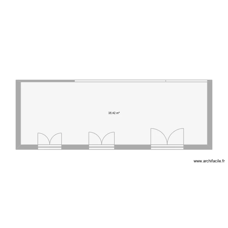 Salon c&eacute;dric. Plan de 1  et 35 m²