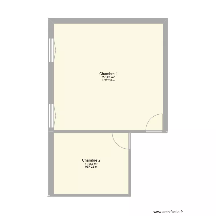 Etage 3. Plan de 2 et 38 m² Etage 3. Plan de 2 et 38 m²