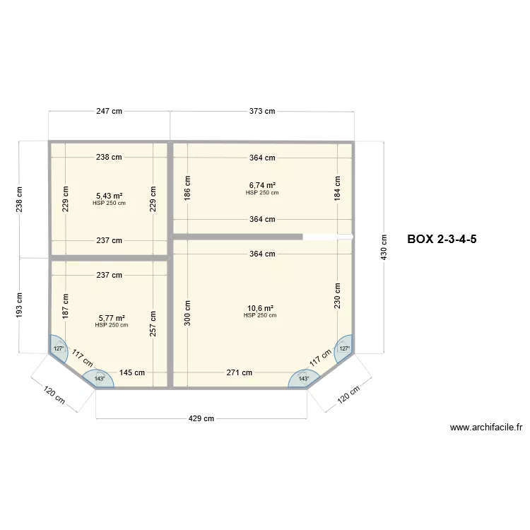 BOX 2-3-4-5. Plan de 
