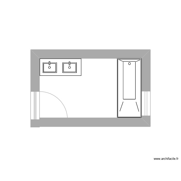 sdb julie. Plan de 0 pièce et 0 m2