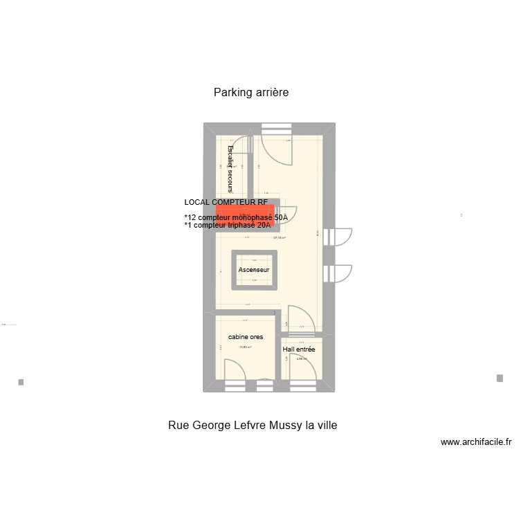 Mussy la ville HALL ENTREE OPTION 1. Plan de 0 pièce et 0 m2