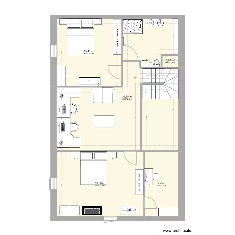 Maison saint Wittz premier étage rev 1. Plan de 5 et 84 m² Maison saint Wittz premier étage rev 1. Plan de 5 et 84 m²
