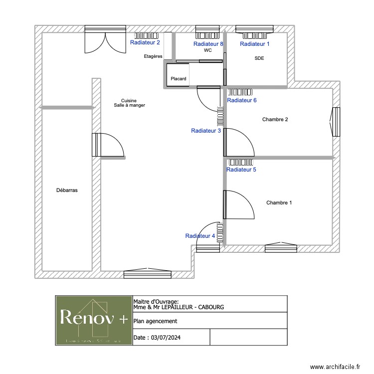 Plan agencement LEPAILLEUR. Plan de 0 pièce et 0 m2