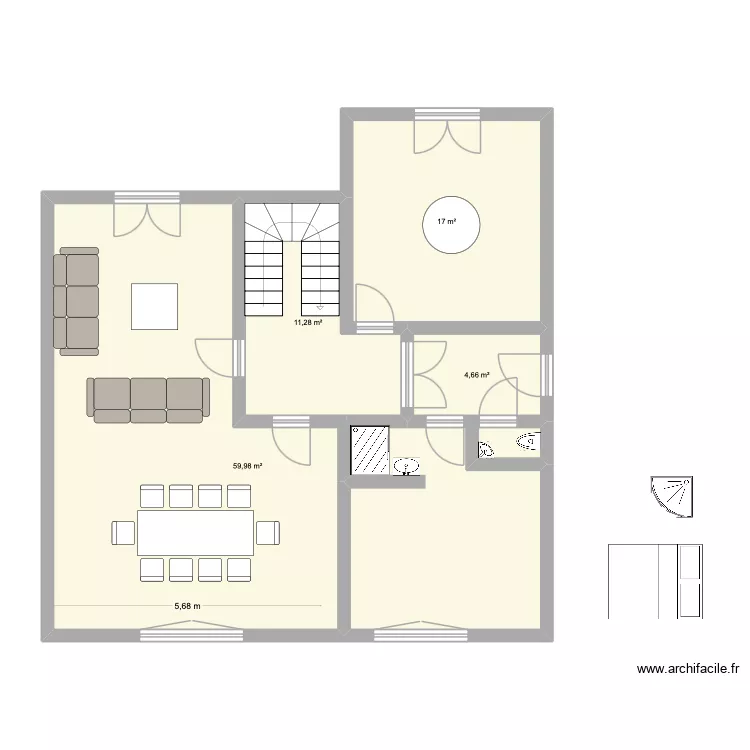 2026 1er - V2. Plan de 4  et 93 m²