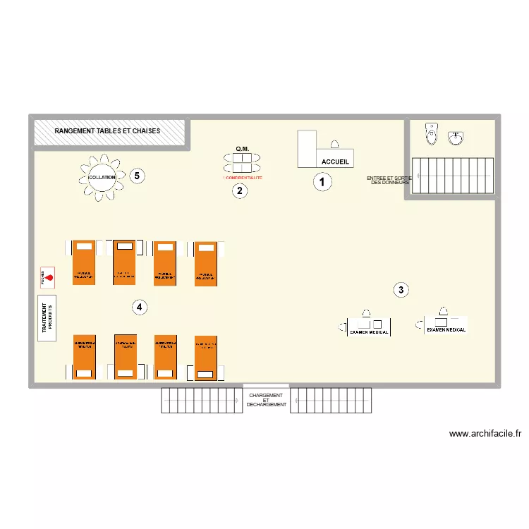 ATC - HELHA. Plan de 3  et 124 m²
