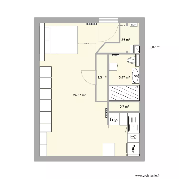 PLAN 9 AV LEMERAY AVEC AMELIORATION. Plan de 