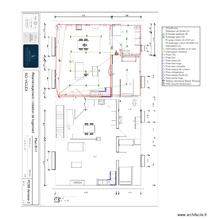 PLAN ELEC LOGT 5. Plan de 0 pièce et 0 m2