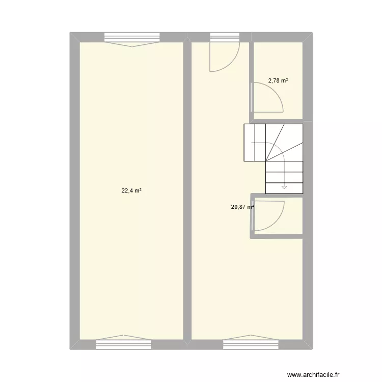 Maison. Plan de 3  et 47 m²