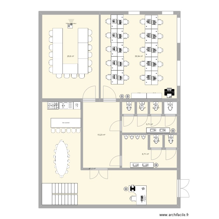 Bureau Project . Plan de 0 pièce et 0 m2