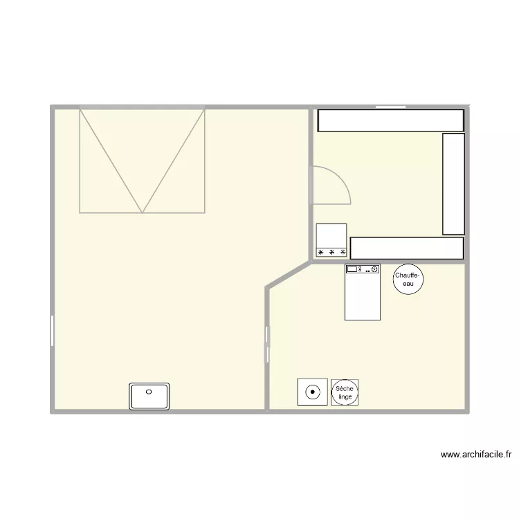 Garage. Plan de 3  et 45 m²