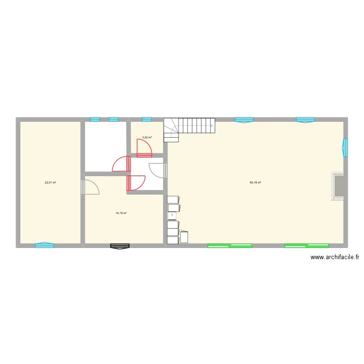 maison laventie. Plan de 4 pièces et 105 m2