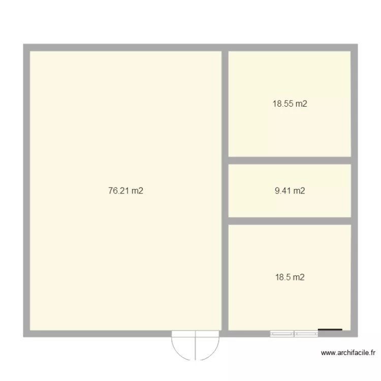 Cottage V0. Plan de 4  et 123 m²