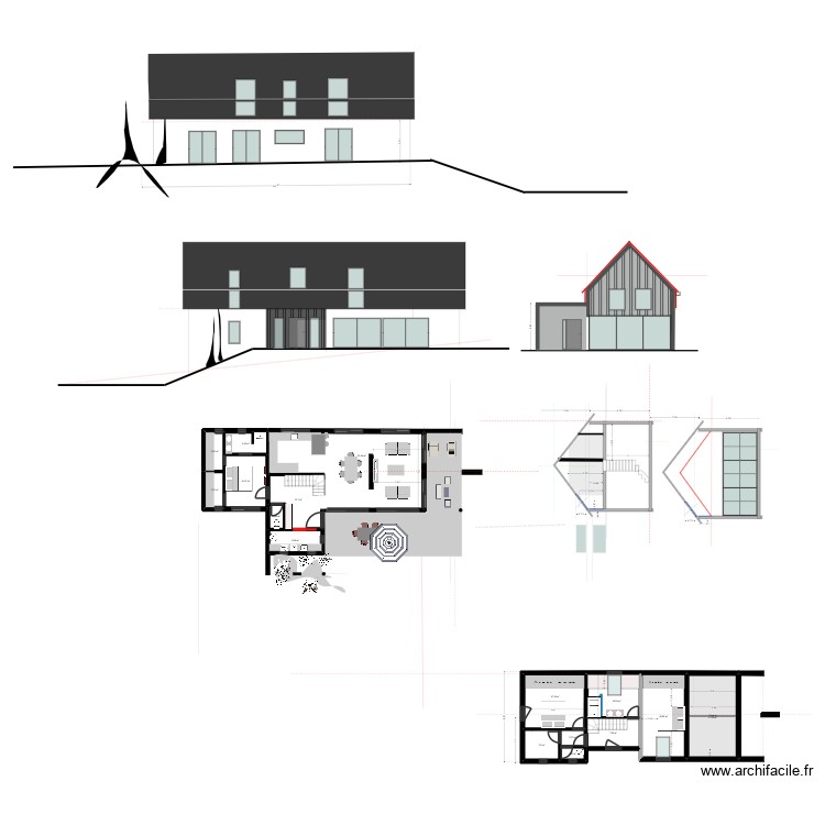 LONGERE TYPE 8 TER OBTIMISEE. Plan de 0 pièce et 0 m2