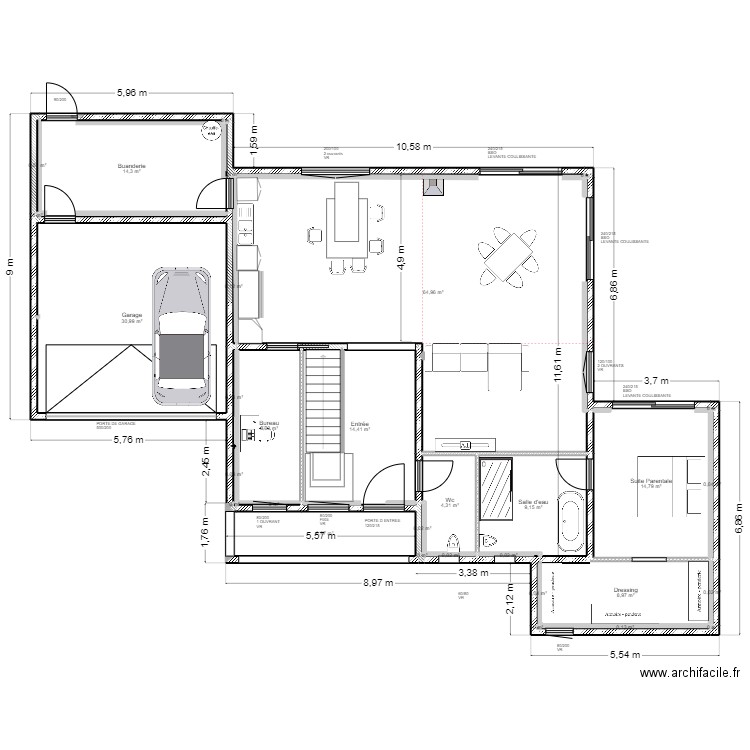 APS ILLHAESERN HAUMESSER. Plan de 31 pièces et 178 m2