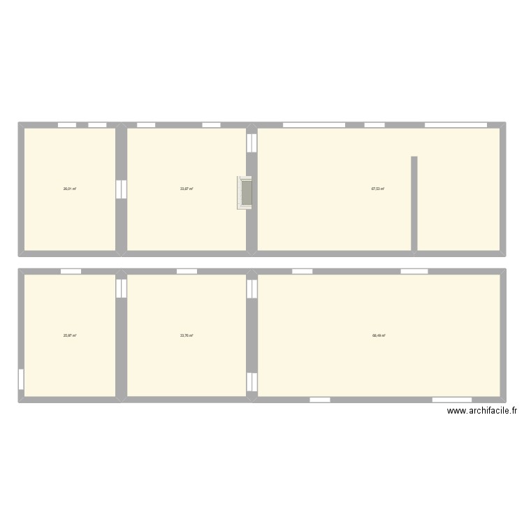 Maison defrance. Plan de 6 pièces et 256 m2