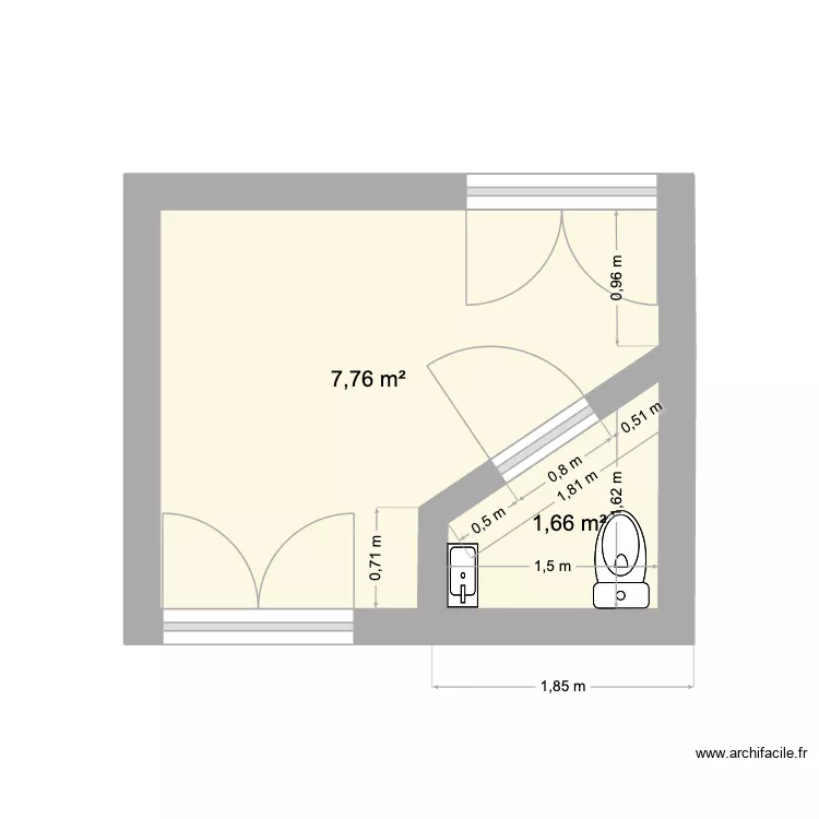 VANZAU. Plan de 2 et 9 m² VANZAU. Plan de 2 et 9 m²