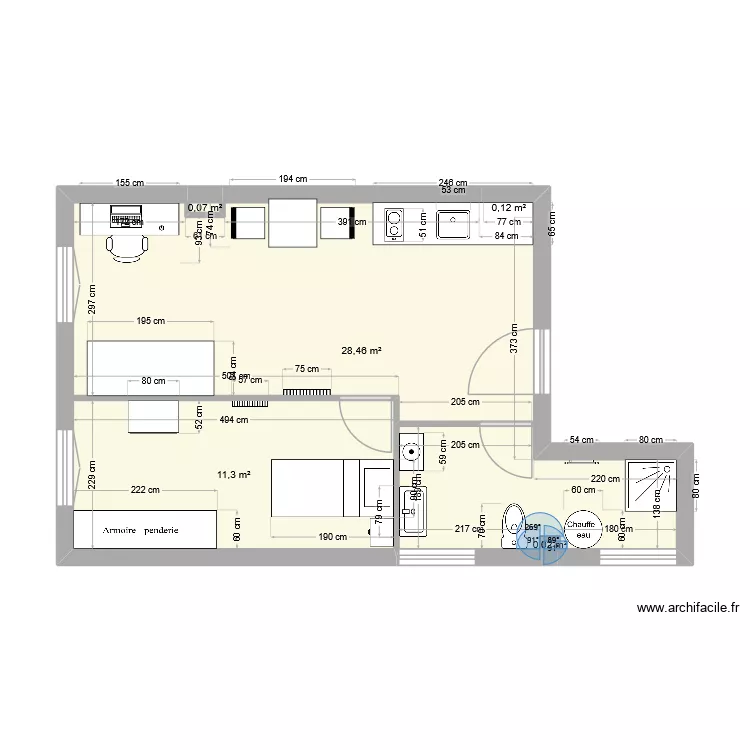 1er eatge. Plan de 5 et 40 m² 1er eatge. Plan de 5 et 40 m²