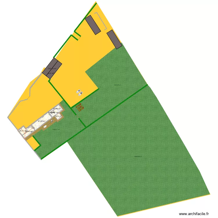 Maison plan 1. Plan de 14  et 459 m²