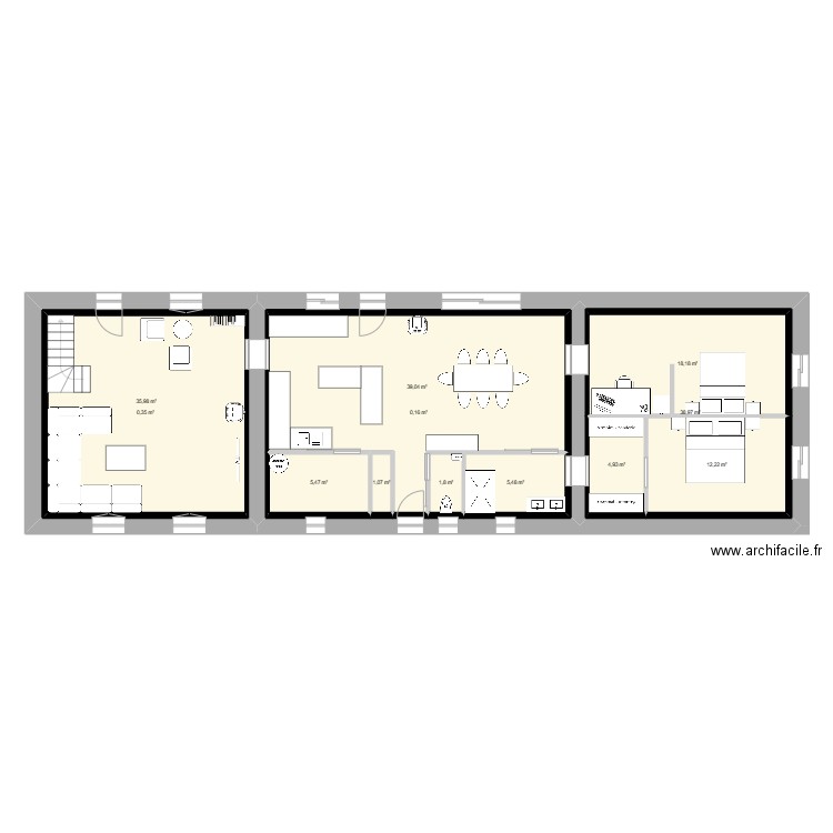 projet 2. Plan de 22 pièces et 452 m2
