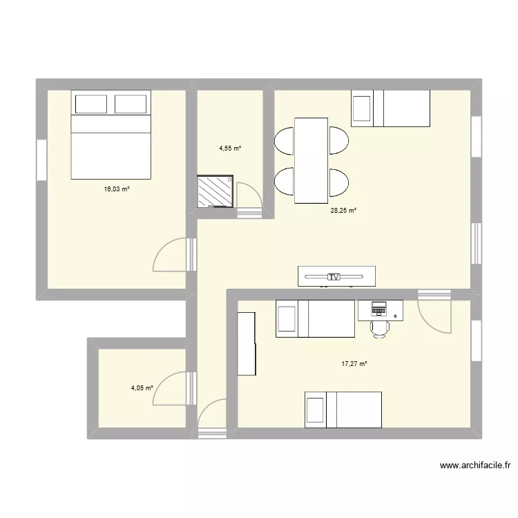 plan 19 fbg du temple H25110002. Plan de 5 pièces et 70 m² plan 19 fbg du temple H25110002. Plan de 5 pièces et 70 m²
