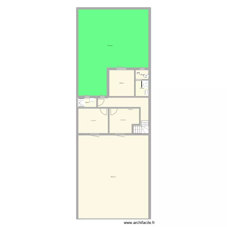 LA JARNE etage. Plan de 9  et 211 m²
