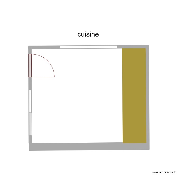 cuisine vide. Plan de 0 pièce et 0 m2