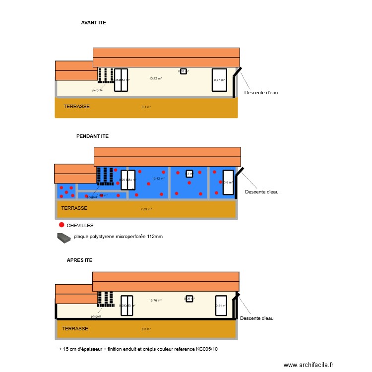 MORICE. Plan de 19 pièces et 74 m2