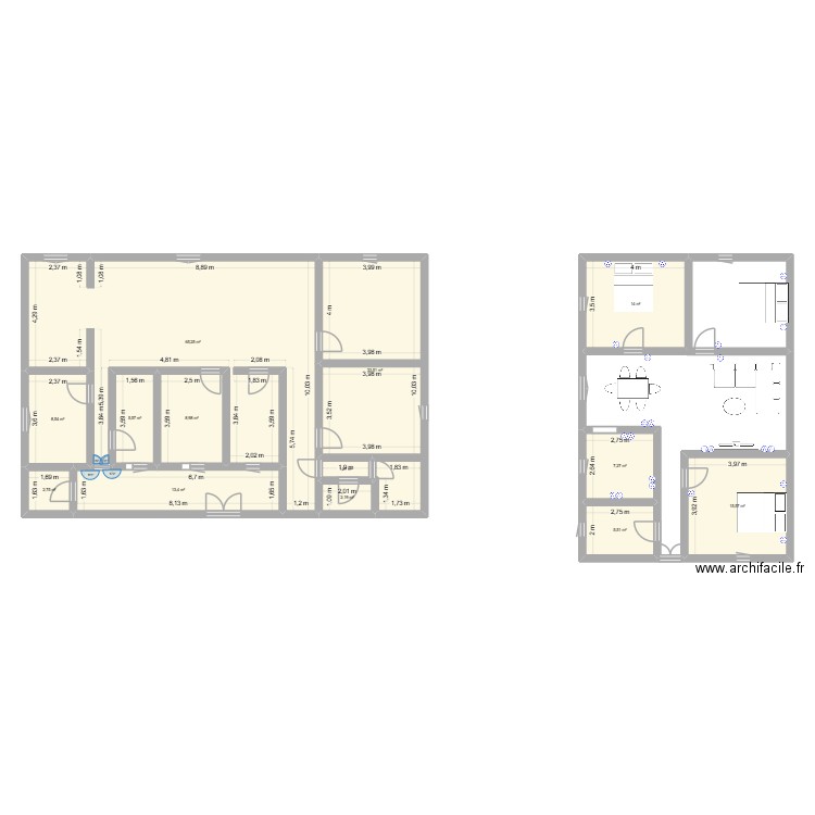 maison luanda. Plan de 9 pièces et 141 m2