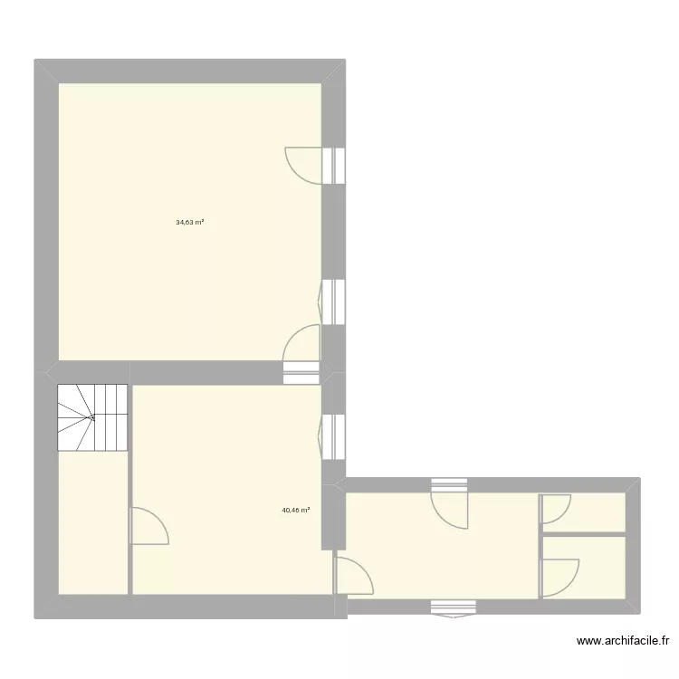 Rdc st estephe. Plan de 2  et 75 m²