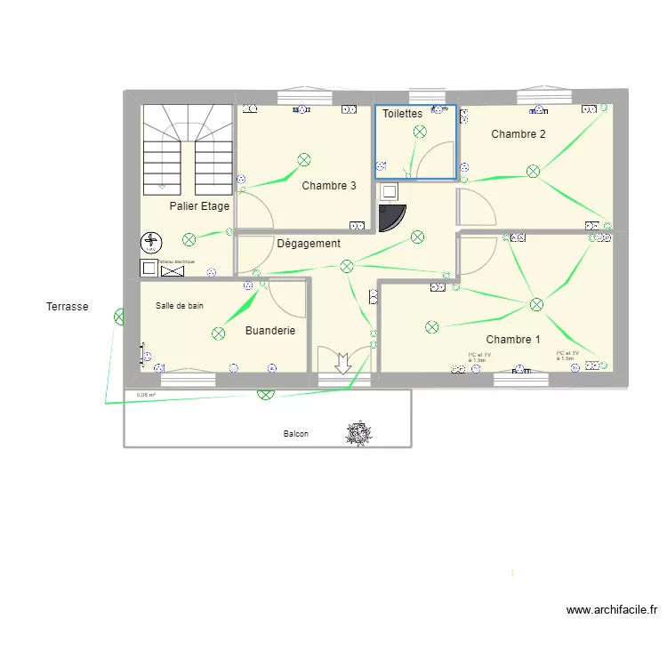 Implant appareillage Elec V5. Plan de 